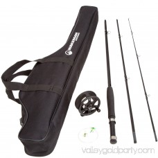 Wakeman Charter Series Fly Fishing Combo with Carry Bag, Black 550091056
